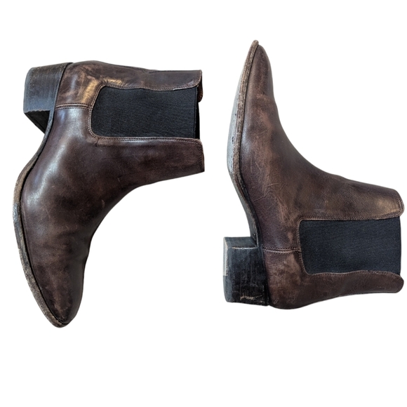 Frye Dara Leather Chelsea Ankle Boots Chocolate Brown size 11 Classic - Picture 7 of 9